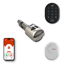 DESi Utopic R Smart Lock iOS/Android Compatible & Wireless Fingerprint + Touch Keypad Set & WiFi Bridge - 1