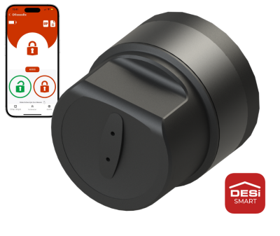 <strong>DESi Utopic RX AI-Powered Smart Lock</strong><br> Compatible with iOS-Android (Mounted on Existing Key - Universal Design for All Doors) - 1